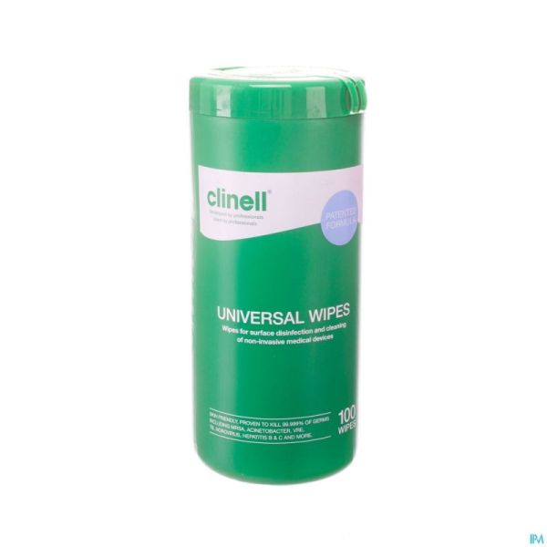 Clinell Universal Wipes Tub 100 Pcs