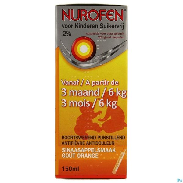 Nurofen Enfant Impexeco 2% Sir Ss Orange 150ml Pip