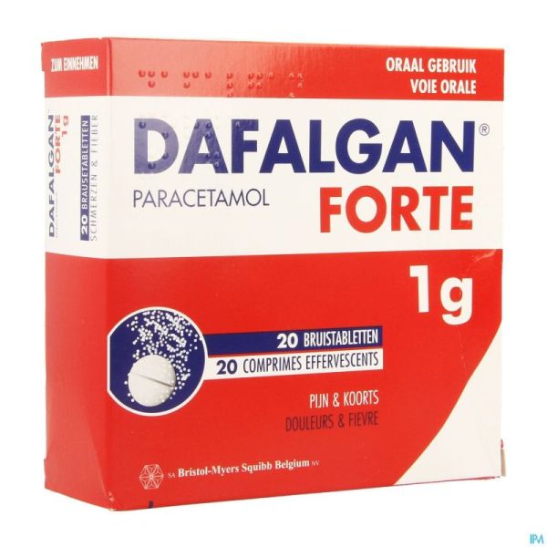 Dafalgan forte 1g impexeco comp eff 20 x 1g pip