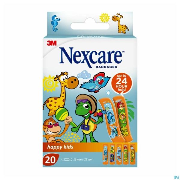 Nexcare 3m Happy Kids Strips 20 N0920nlw