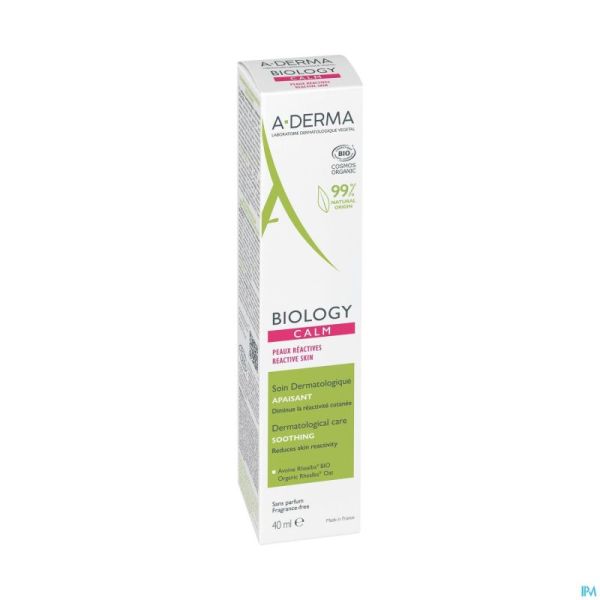 Aderma Biology Soin Dermatologique Apaisant 40ml