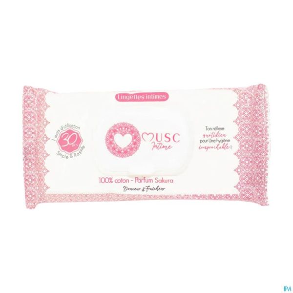 Musc intime lingettes intime fleur sakura 30