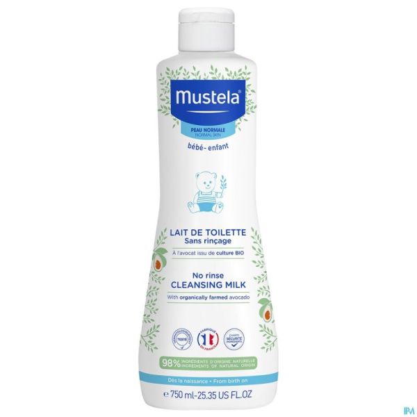 Mustela Pn Lait Toilette S/rincage 750ml