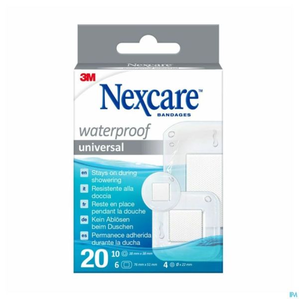 Nexcare 3m Waterproof Assorted Strips 20 N0620as
