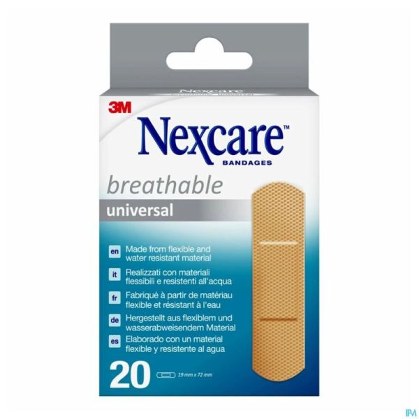 Nexcare 3m Breath.univ.19x72mm Strips 20 N0320ns-0