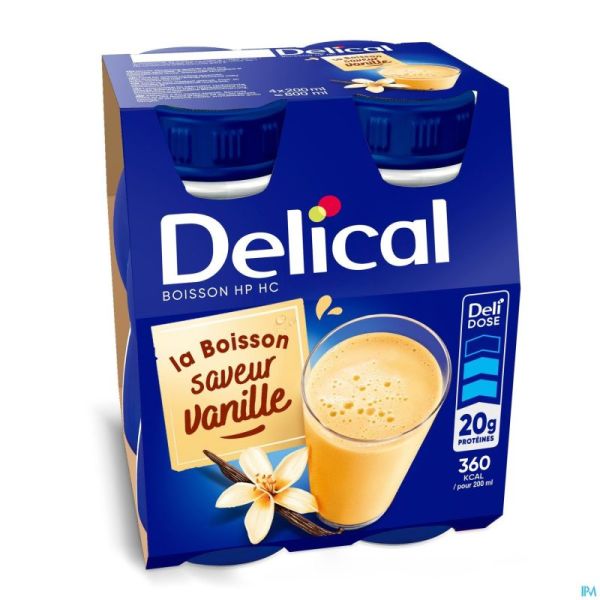 Delical Boisson Lactée Hp-hc Vanille 4x200ml