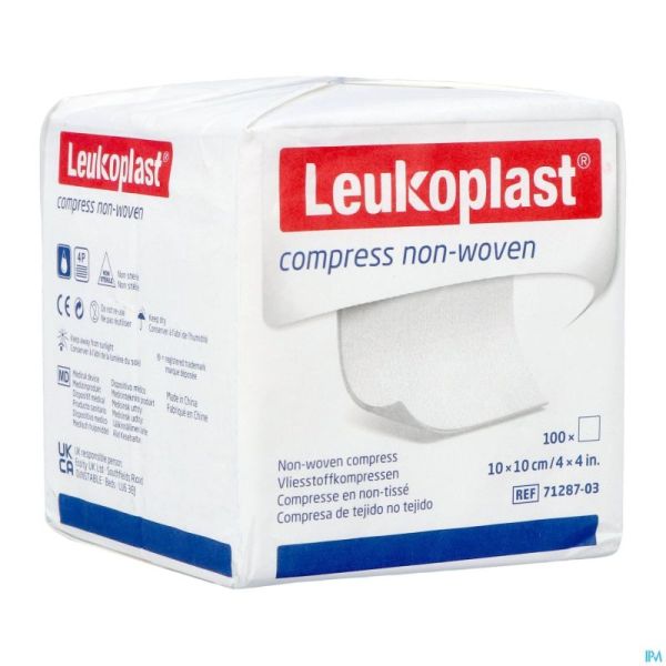 Leukoplast Compress N/woven N/st. 10cmx10cm 100