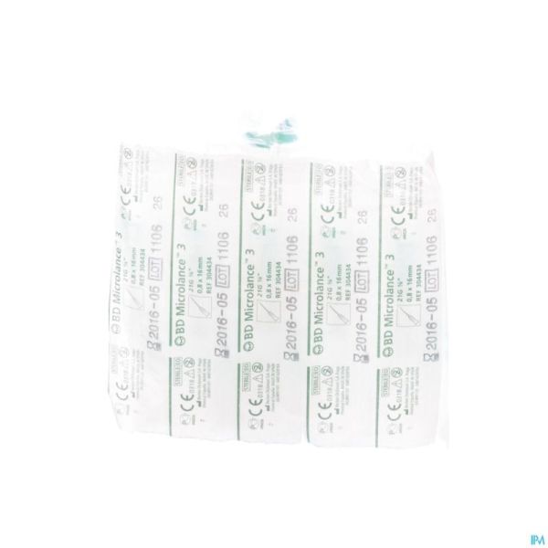 Bd Microlance 3 Aig.21g 5/8 Rb 0,8x16mm Vert 10