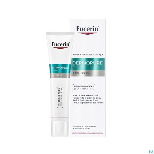 Eucerin Dermopure Clinic.peeling 10 Soin Nuit 40ml