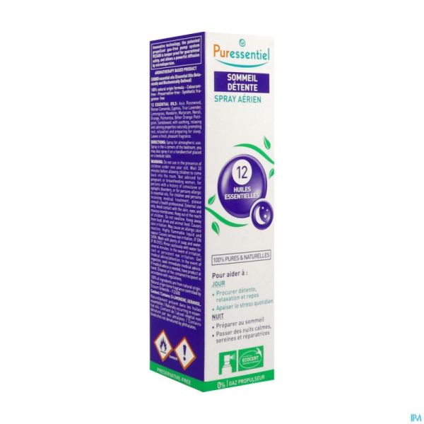 Puressentiel Sommeil Detente Spray 12 Hle Ess 75ml