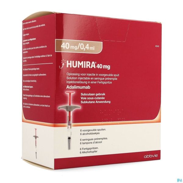Humira 40mg/0,4ml Sol Inj Ser Prer. 6 X 40mg/0,4ml