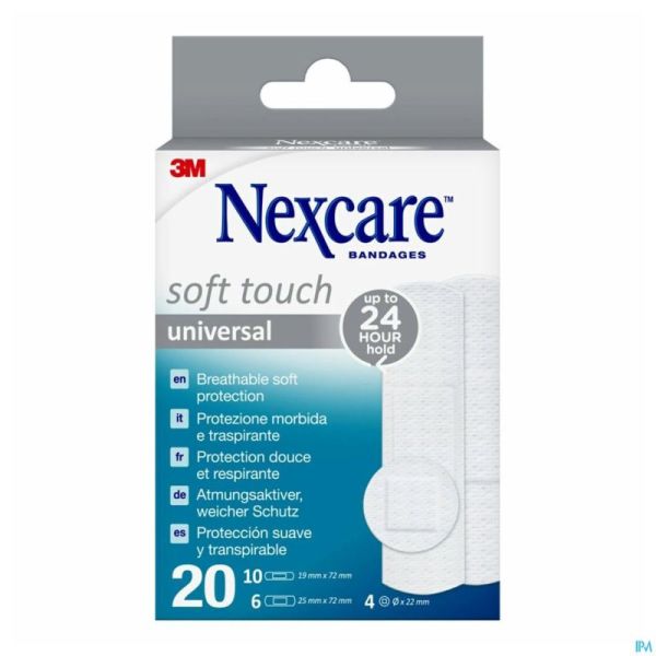 Nexcare 3m Soft Touch Universal Assort. Strips 20