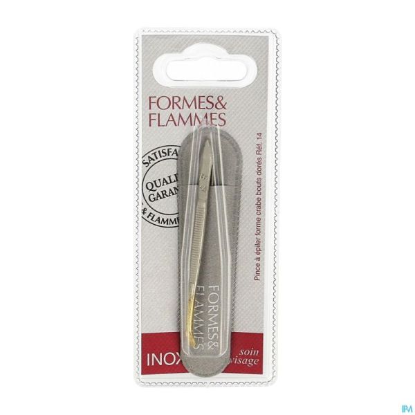 Formes&flammes 14 Pince Epil Crabe Dore