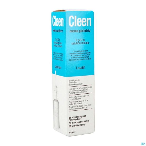 Cleen Enema Pediatric 5g/12g Sol Rectale Fl 66ml