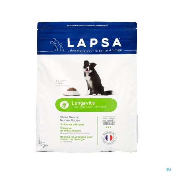 Lapsa Maintenance Chien Senior Longev.s/cereal12kg