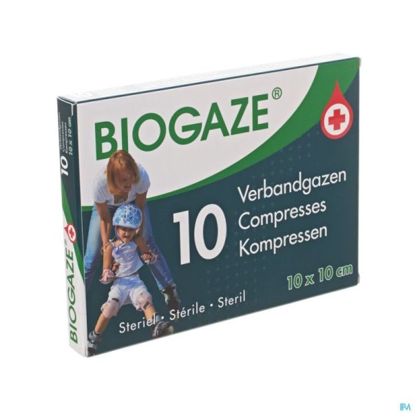 Biogaze 10 Compresses 10 x10 cm