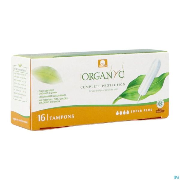 Organyc Tampon Super Plus Coton Bio 16