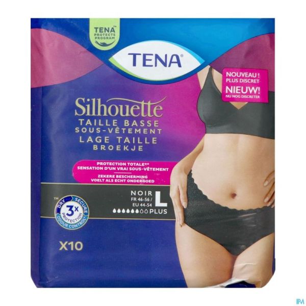 Tena Silhouette Plus Noir Taille Basse l 10 780223