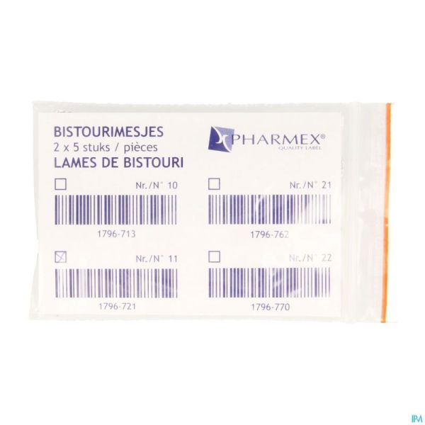 Bistouris S.m Lames N/st N11 10