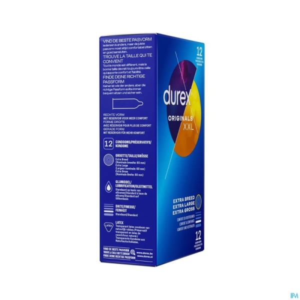 Durex Originals Xl Preservatifs 12