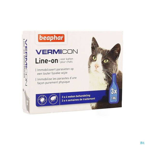 Beaphar Vermicon Line-on Chat 3x1ml