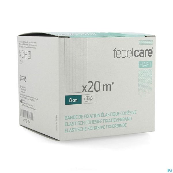 Febelcare Haft Bande Fix.elastiq. Cohesive 8cmx20m