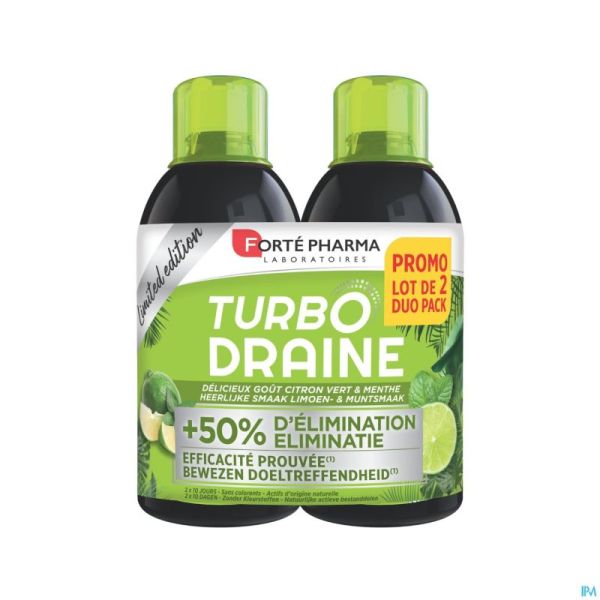 Turbodraine Menthe Citron Vert Duo 2x500ml