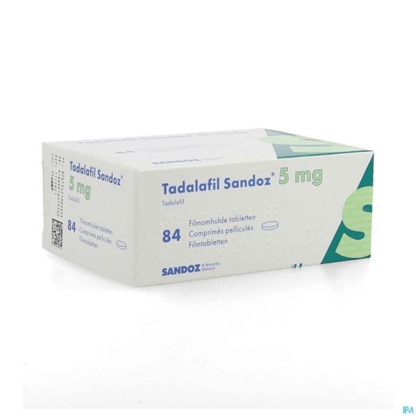 Tadalafil Sandoz 5,0mg Comp Pell 84 X 5,0mg