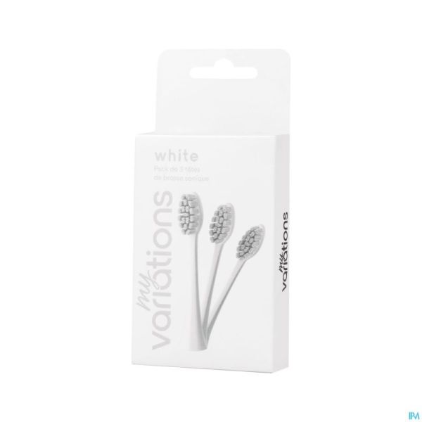 Myvariations Tetes Brosse Ivory White Pack 3