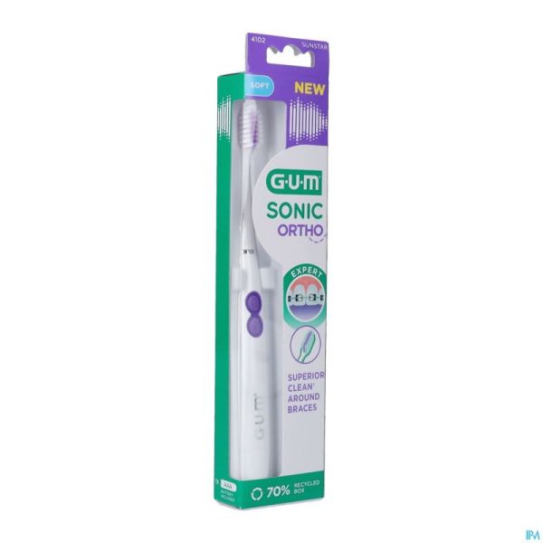 Gum Sonic Ortho Brosse Dent Batterie