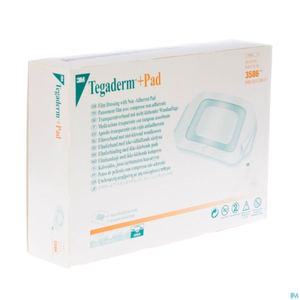Tegaderm + Pad 3m Transp Steril 9cmx10cm 25 3586