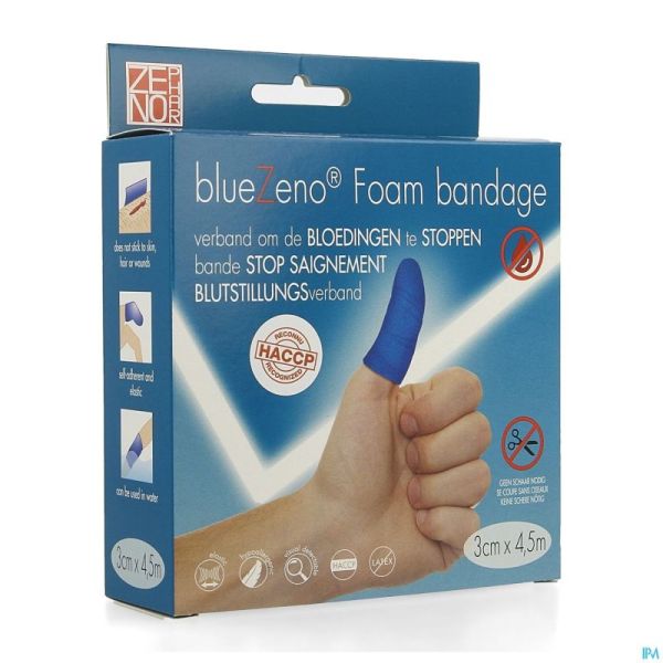 Bluezeno Foam Spongieux Pansement 3cm X 4,5m 1