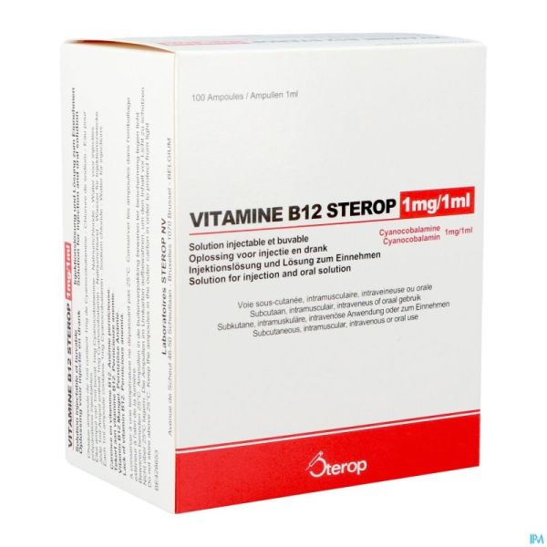 Vit B12 Sc/im/iv Amp 100 X 1mg/1ml