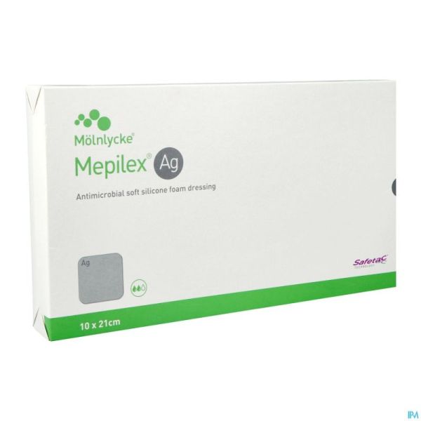 Mepilex Ag Pansement Steril 10,0x21,0cm 5 287221
