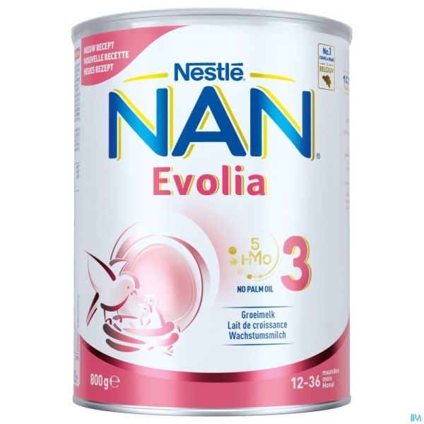 Nestlé NAN Evolia 3 Lait de Croissance Bébé 1+ 800g