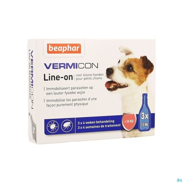 Beaphar Vermicon Line-on Petit Chien 3x1,5ml