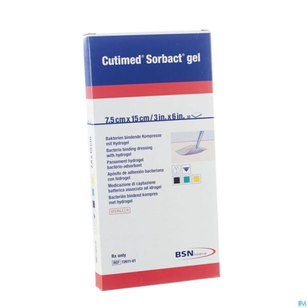 Cutimed Sorbact Gel 7,5cmx15,0cm 10 7261101