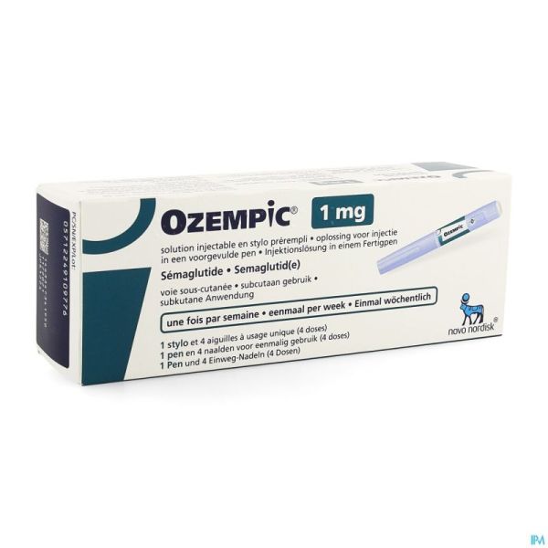 Ozempic 1,00mg Sol Inj 3,0ml Stylo Prer. 1+4 Aig.