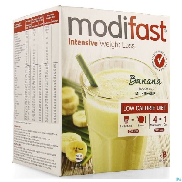 Modifast Intensive Banana Flavour. Milkshake 8x55g