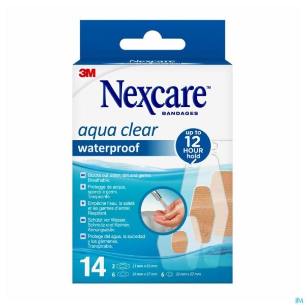 Nexcare 3m Aqua Clear Wtp Assortiment 14