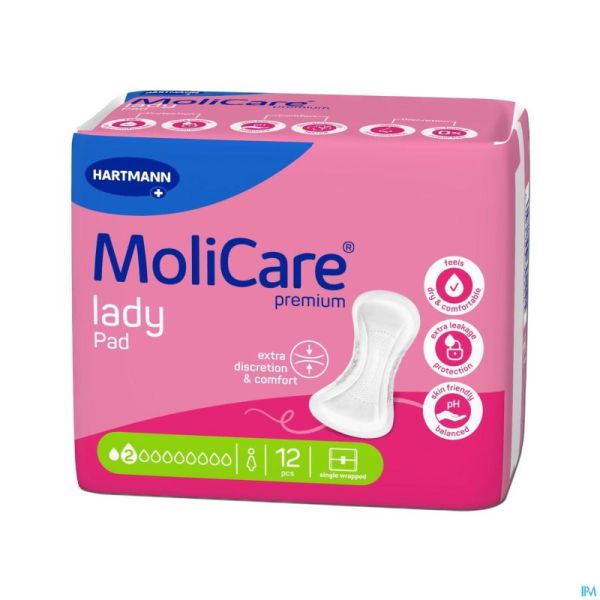 Molicare Premium Lady Pad 2 Drops 26,5x11cm 12