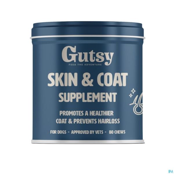 Gutsy Skin & Coat Supplement Chews 80