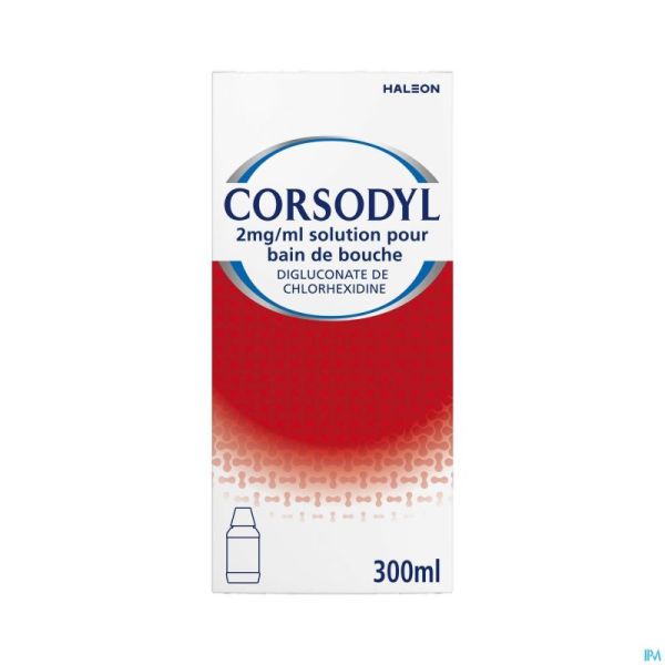 Corsodyl 2mg/ml Solution Bain Bouche 300ml