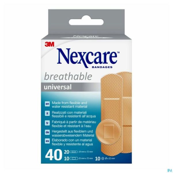 Nexcare 3m Breathable Univer. Strips 40 N0340as
