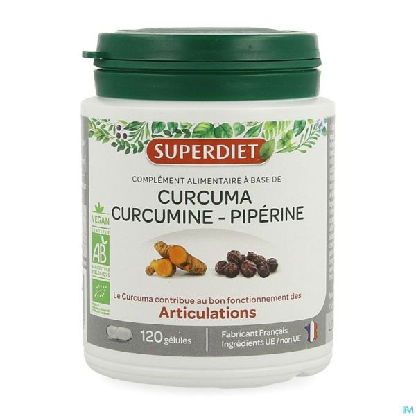 Superdiet Curcuma Curcumine Piperine Caps 120