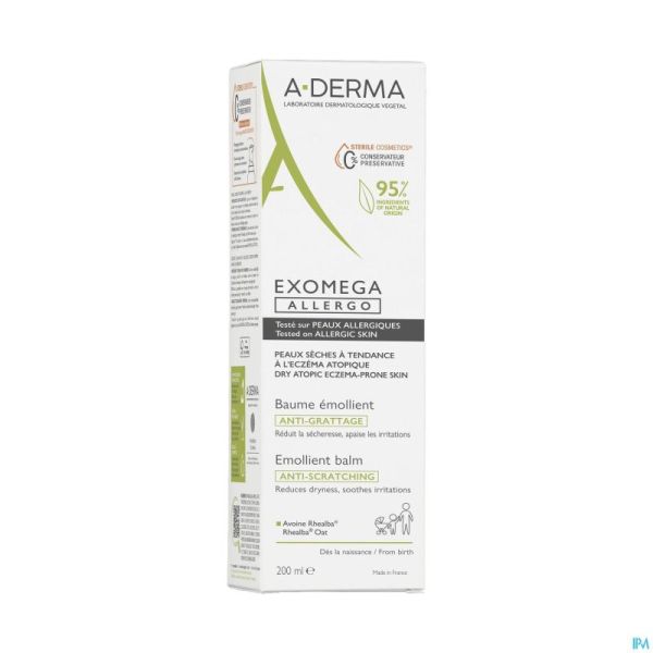 Aderma Exomega Allergo Baume Emollient 200ml